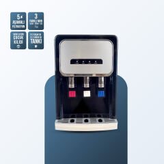 Tezgah Üstü Arıtmalı Sıcak Soğuk Ilık Su Sebili - Siyah