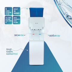 Sıcak ve Soğuk 2 Musluklu Hazneli Arıtmalı Sebil