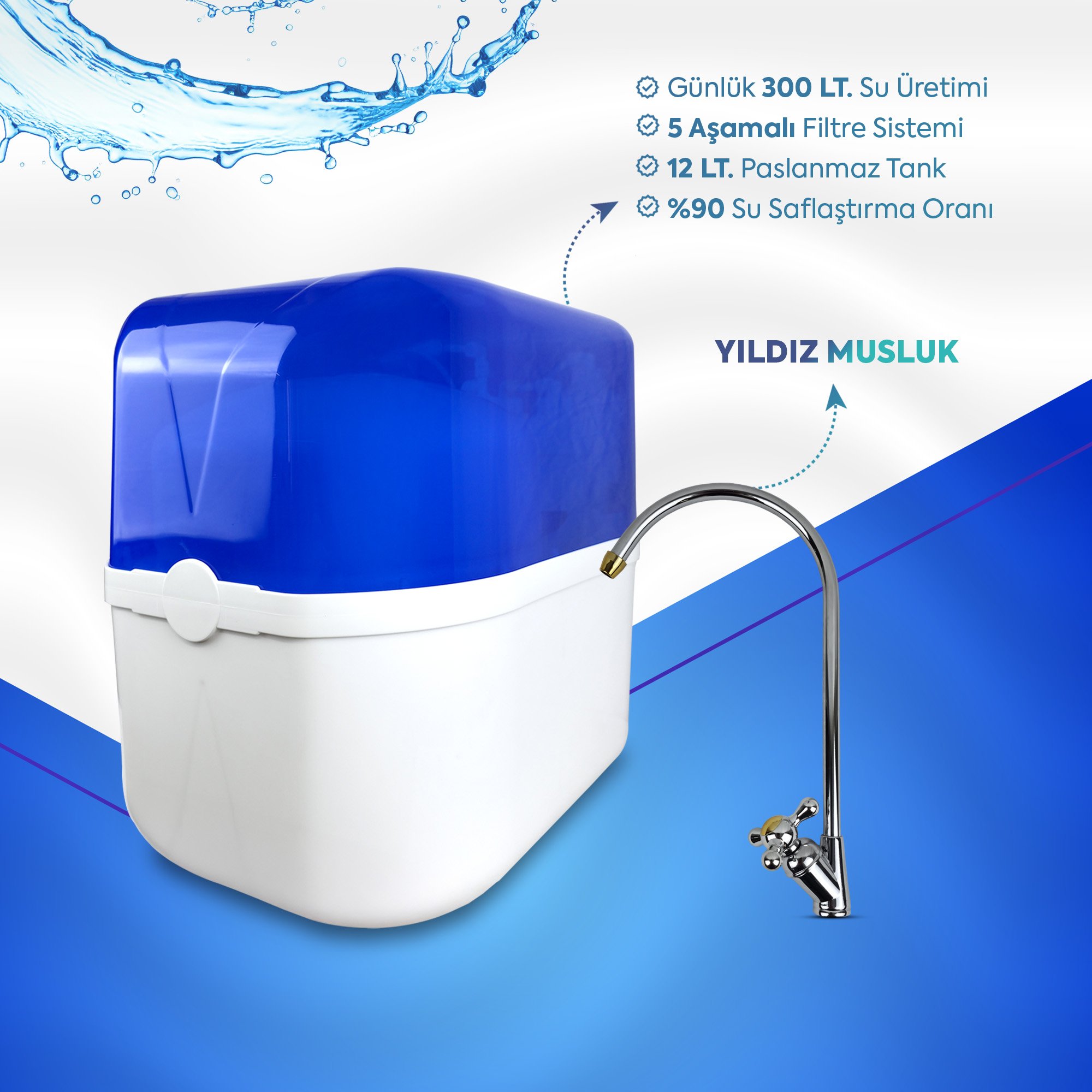 Tezgah Altı Su Arıtma Cihazı - 12 LT