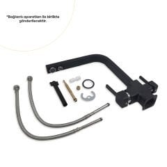 Su Arıtma Cihazı İçin 3 Yollu Kare Mat Siyah Musluk