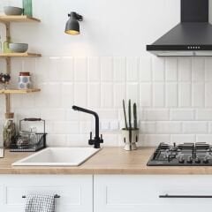 Su Arıtma Cihazı İçin 3 Yollu Kare Mat Siyah Musluk