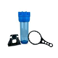 10 İnç Tekli Boş Tesisat Housing - Şeffaf Filtre Kabı