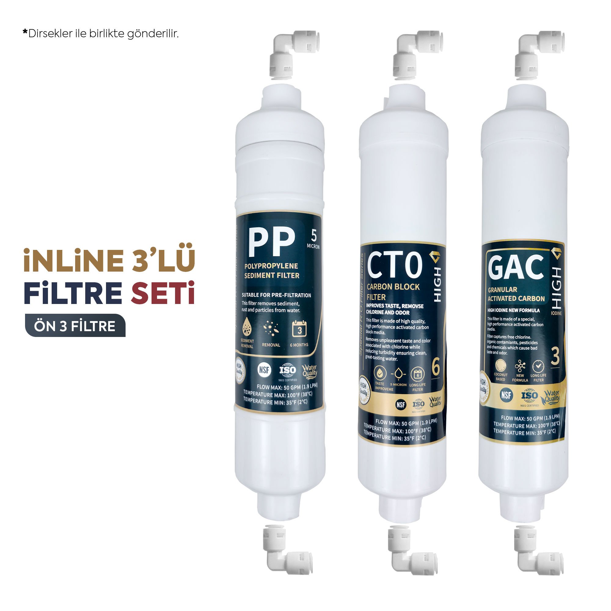 İdeal İnline 3'lü Ön Filtre Seti