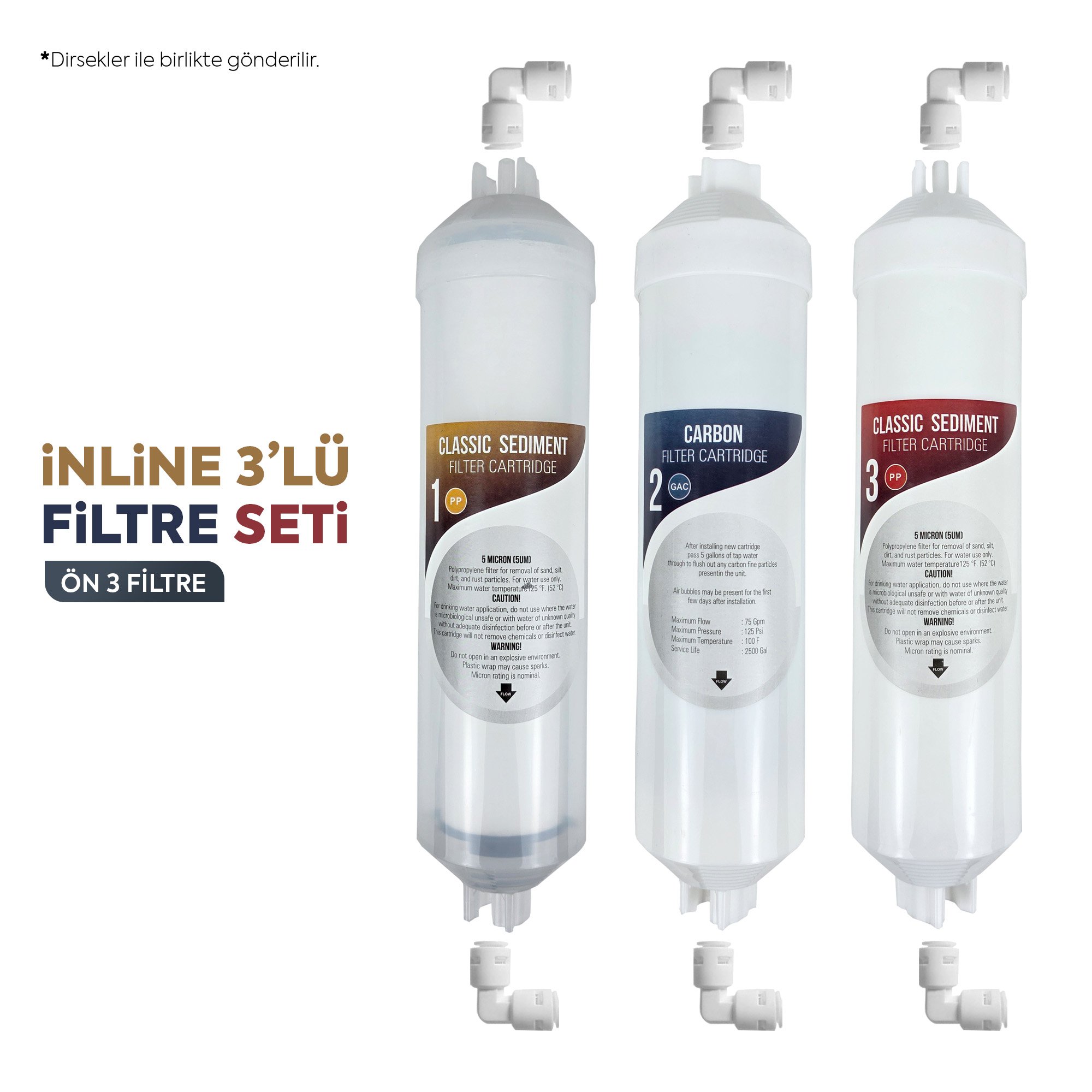 İdeal İnline 3'lü Ön Filtre Seti